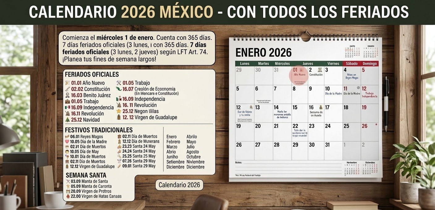Vacaciones 2026 México: Tabla Oficial Por Antigüedad · LFT Art. 76