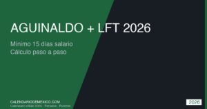 Aguinaldo + Vacaciones 2026 según LFT: cómo calcular días y dinero (Art. 76, 80, 87)